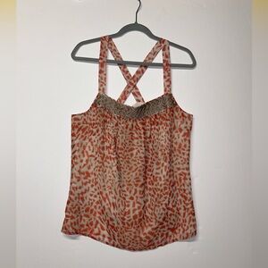 Banana Republic Heritage Women's Orange Leopard Top